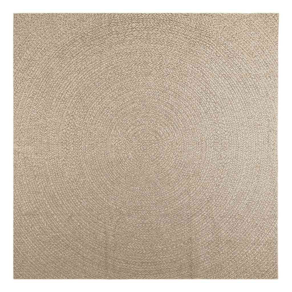VidaXL tæppe zizur beige indendørs og udendørs 240x240 cm jute look