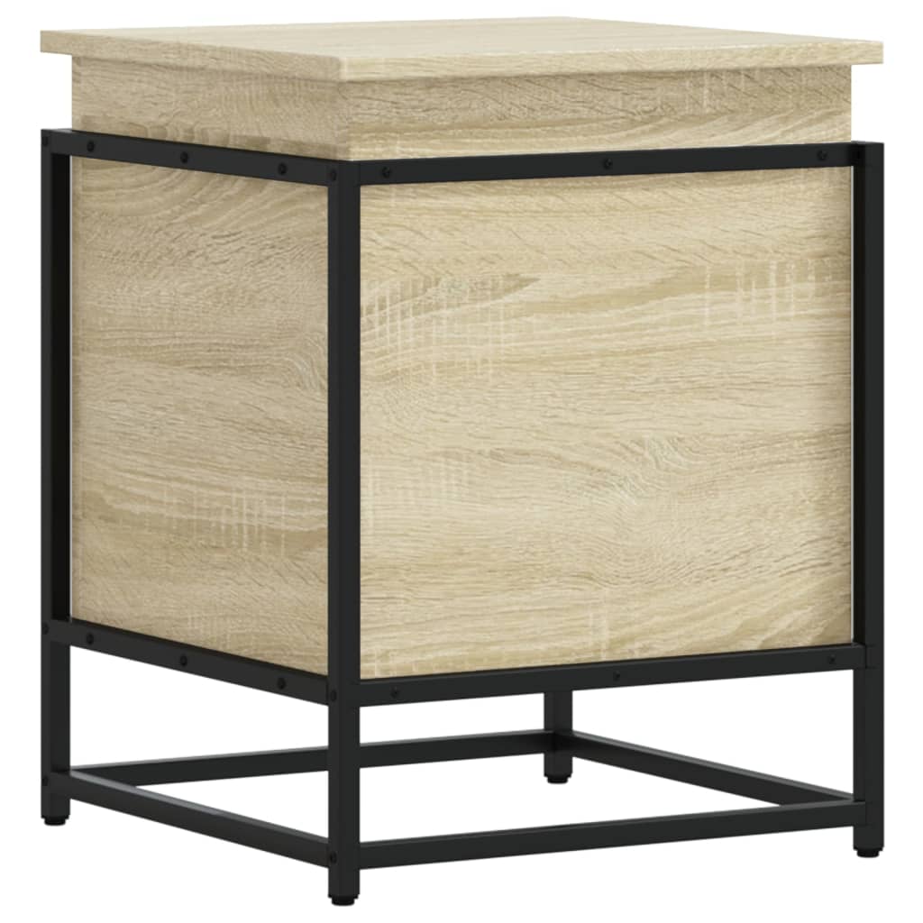 Casella di archiviazione Vidaxl con coperchio 40x40x51.5 cm Oak in legno elaborato