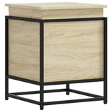 Casella di archiviazione Vidaxl con coperchio 40x40x51.5 cm Oak in legno elaborato