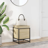 Casella di archiviazione Vidaxl con coperchio 40x40x51.5 cm Oak in legno elaborato