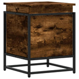 Casella di archiviazione Vidaxl con coperchio 40x40x51.5 cm in legno di rovere affumicato