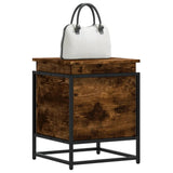 Casella di archiviazione Vidaxl con coperchio 40x40x51.5 cm in legno di rovere affumicato