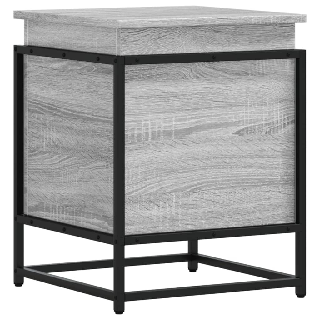 Úložný box Vidaxl s víkem 40x40x51,5 cm Zpracované dřevo šedá sonoma