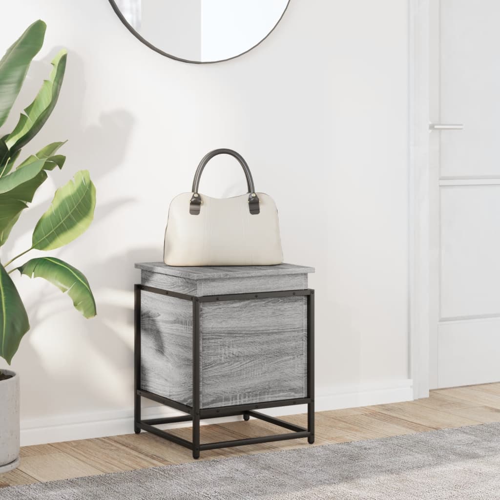 Úložný box Vidaxl s víkem 40x40x51,5 cm Zpracované dřevo šedá sonoma