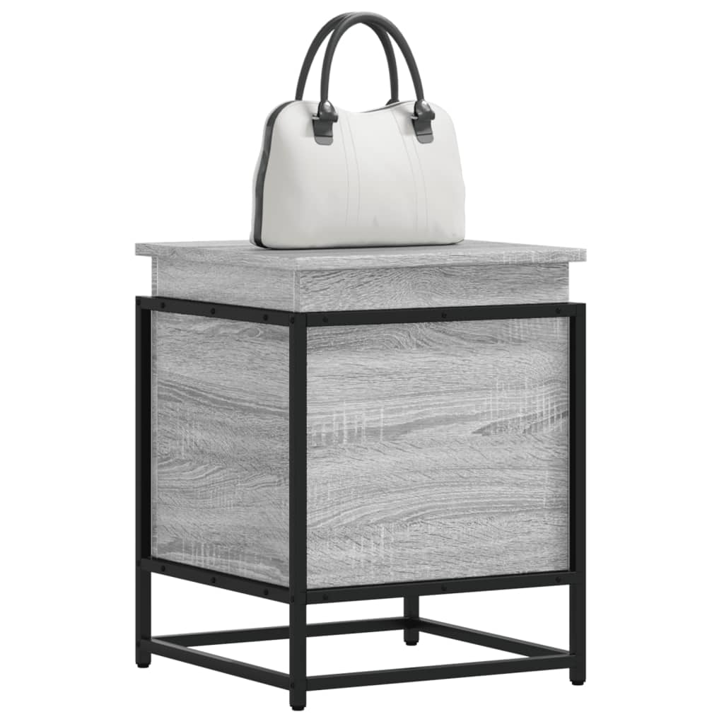 Úložný box Vidaxl s víkem 40x40x51,5 cm Zpracované dřevo šedá sonoma