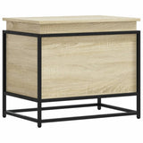 Casella di archiviazione Vidaxl con coperchio 60x40x51.5 cm Oak in legno elaborato