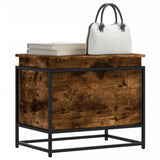 Casella di archiviazione Vidaxl con coperchio 60x40x51.5 cm in legno di quercia affumicata