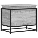 VidaXL Storage box with lid 60x40x51.5 cm processed wood gray sonoma