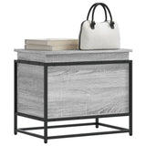 VidaXL Storage box with lid 60x40x51.5 cm processed wood gray sonoma