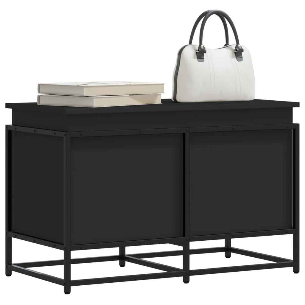 Casella di archiviazione Vidaxl con coperchio 80x40x51.5 cm in legno elaborato