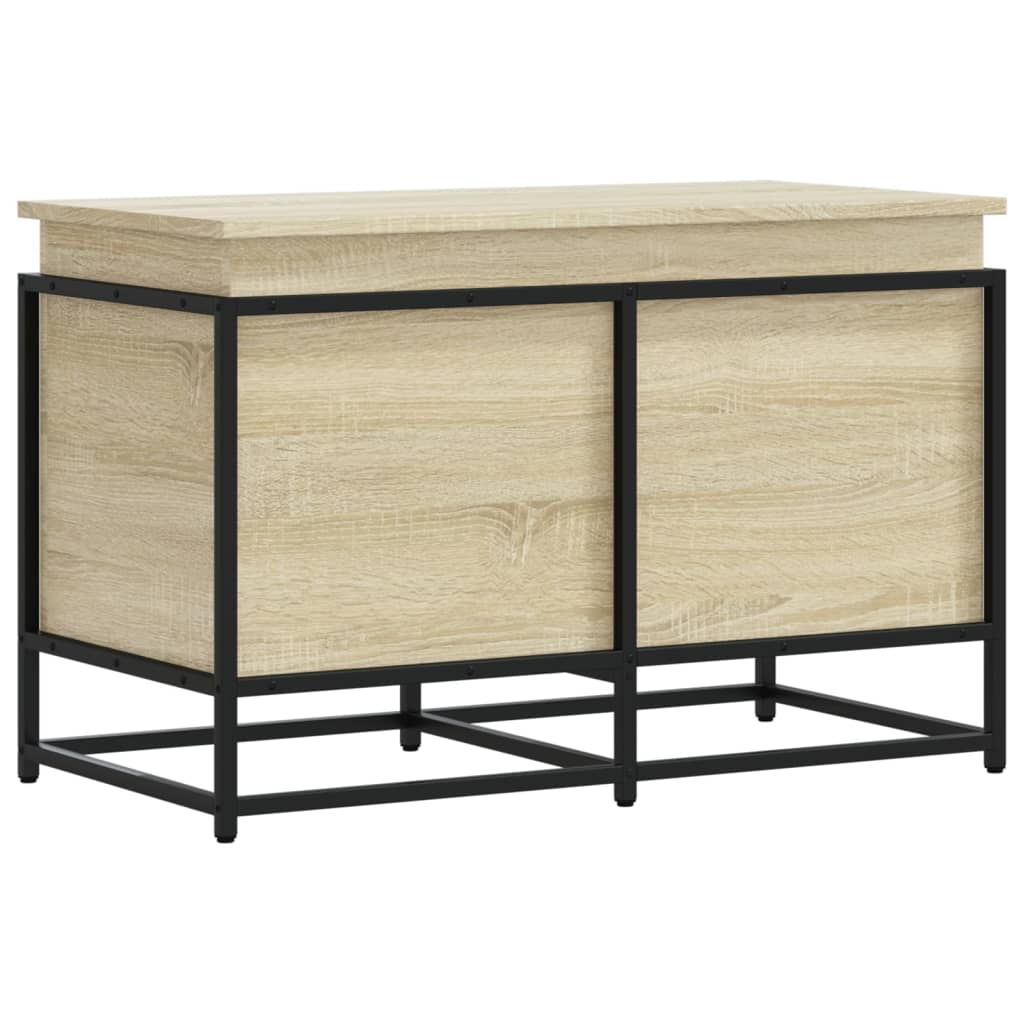 Casella di archiviazione Vidaxl con coperchio 80x40x51.5 cm Oak in legno elaborato