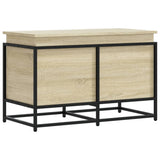 Casella di archiviazione Vidaxl con coperchio 80x40x51.5 cm Oak in legno elaborato