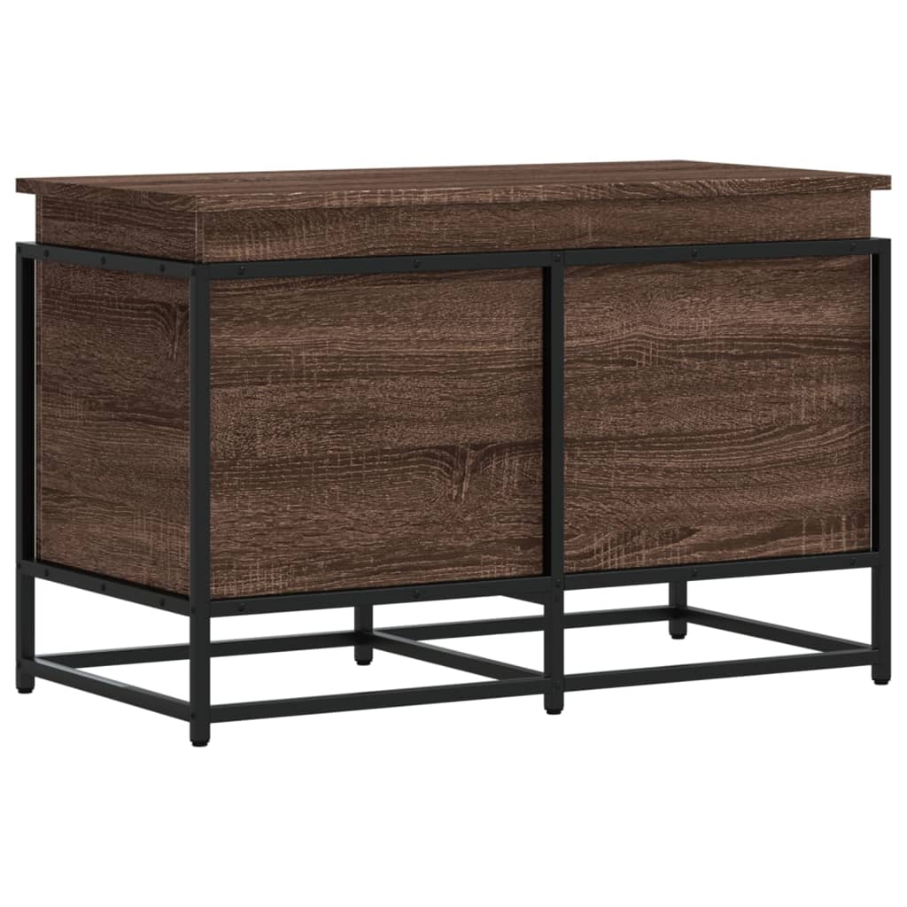 Caja de almacenamiento Vidaxl con tapa 80x40x51.5 cm de roble de madera procesada