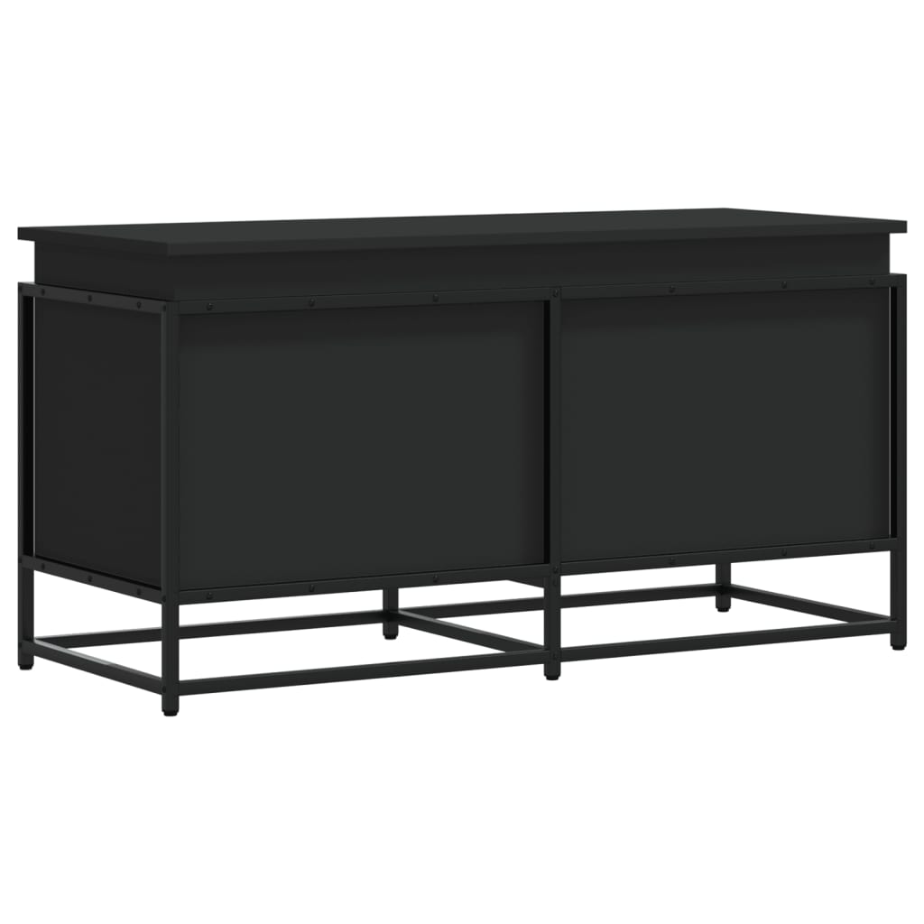Úložný box Vidaxl s víkem 100x40x51,5 cm zpracované dřevo černé