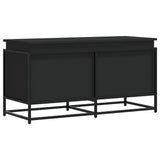 Úložný box Vidaxl s víkem 100x40x51,5 cm zpracované dřevo černé