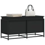 Úložný box Vidaxl s víkem 100x40x51,5 cm zpracované dřevo černé