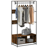 Vidaxl Wardrobe 90x50x180 cm Properted Wood Smoked Oak colored