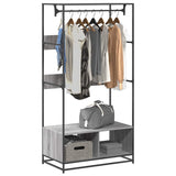 Vidaxl Wardrobe 90x50x180 cm Colore di quercia Sonoma in legno Grey