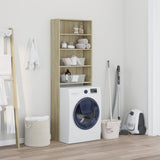 VidaXL washing machine cupboard 64x24x190 cm processed wood and sonoma oak -colored