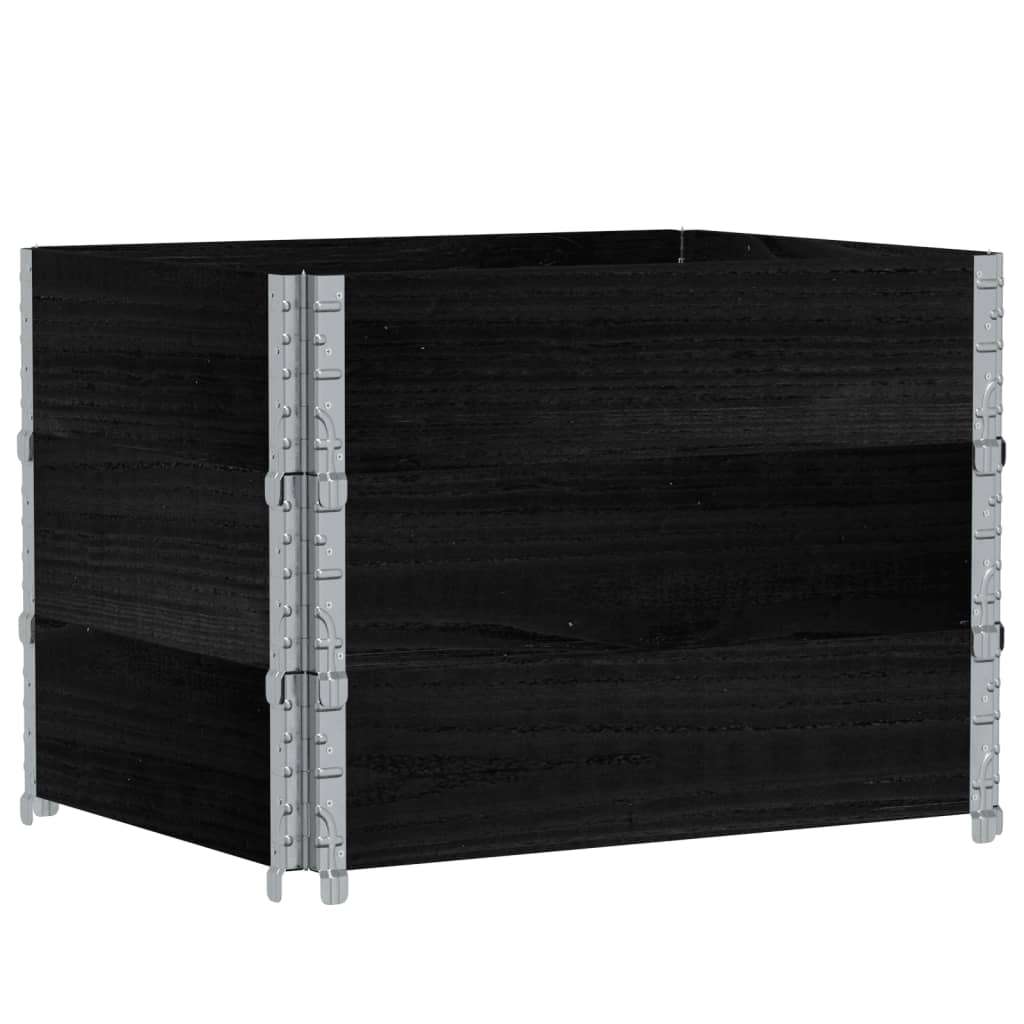 Vidaxl paletopzetranden 3 st 80x60 cm pin solide noir noir