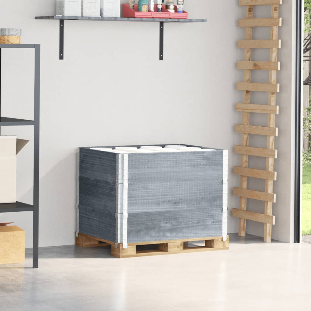 Vidaxl Palletopzetranden 3 st 80x60 cm Solid pine Gray