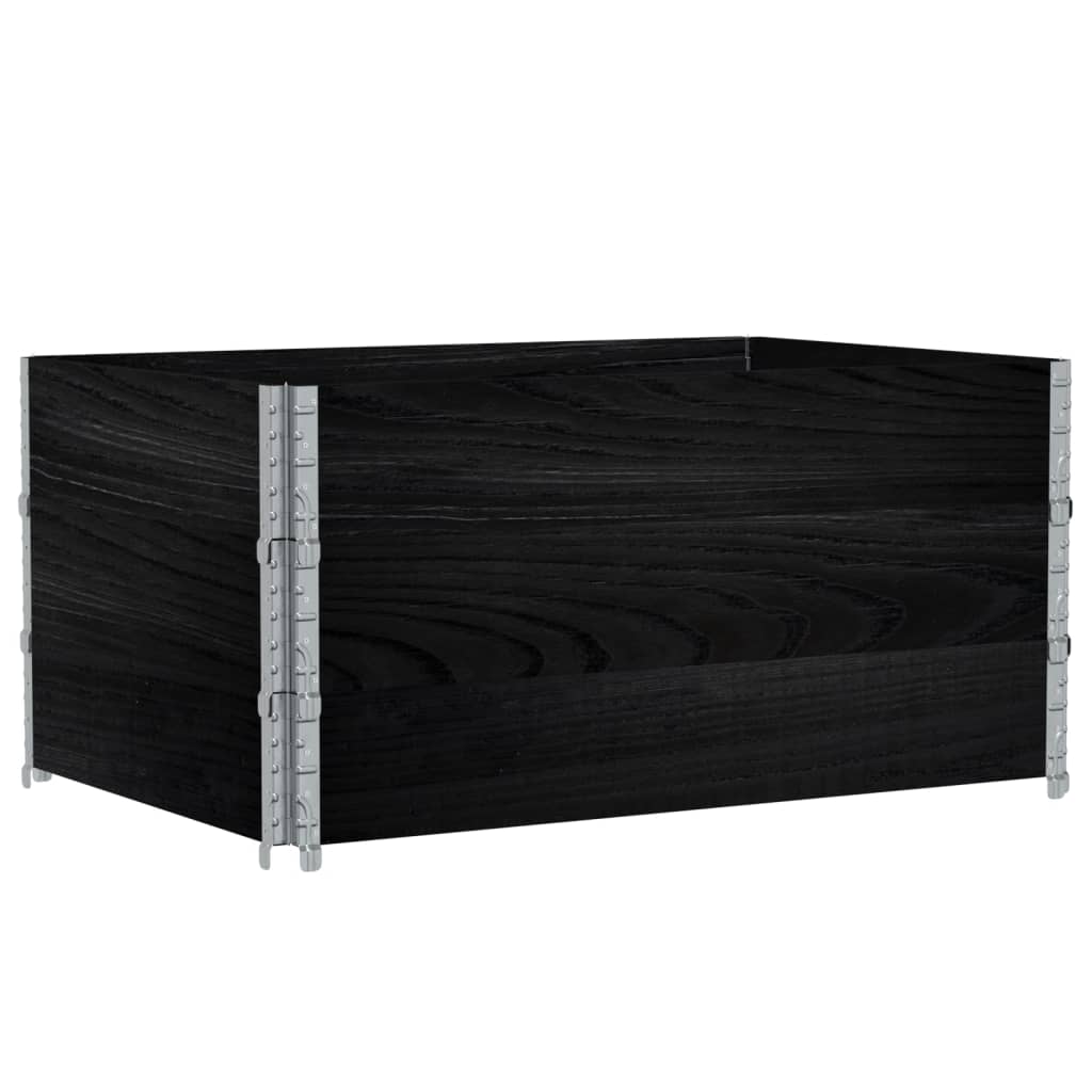 Vidaxl paletopzeTranden 3 ks 120x80 cm pevná borovice černá černá