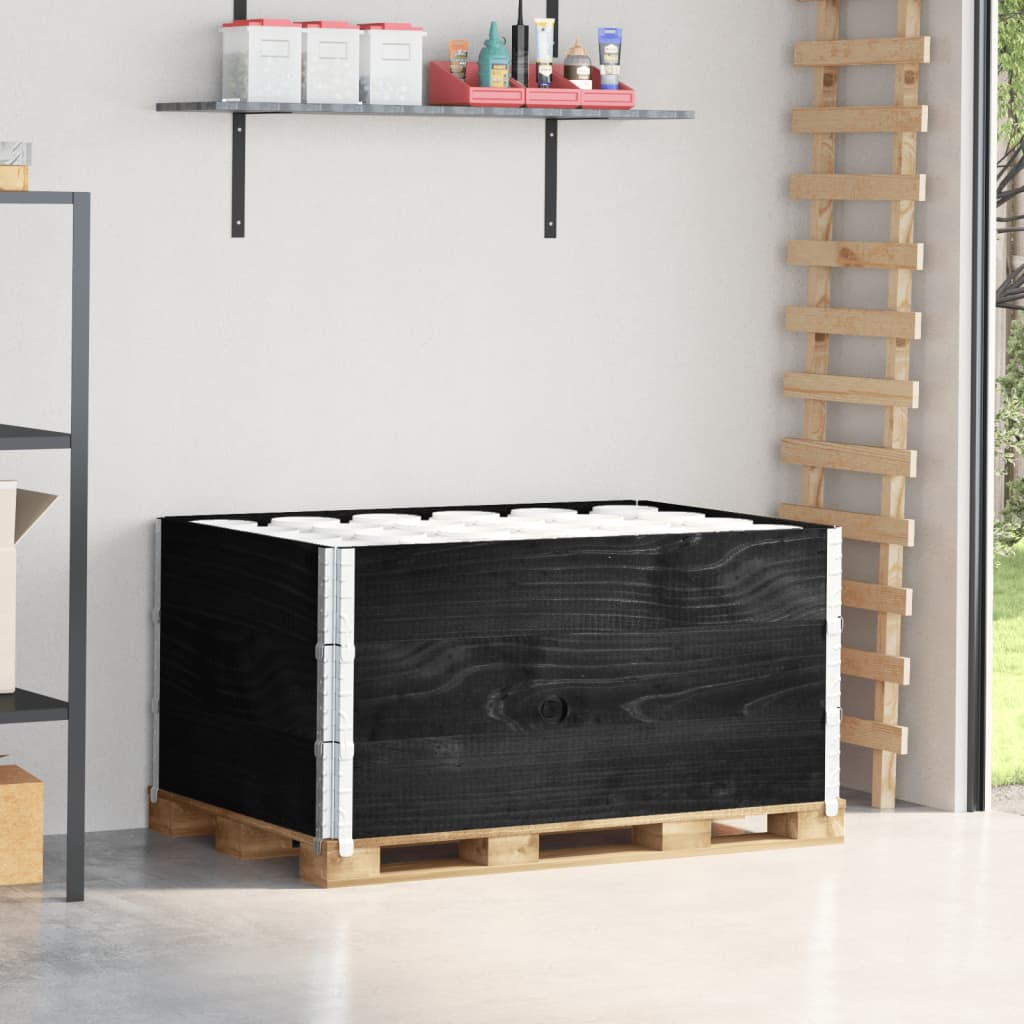 Vidaxl paletopzeTranden 3 ks 120x80 cm pevná borovice černá černá