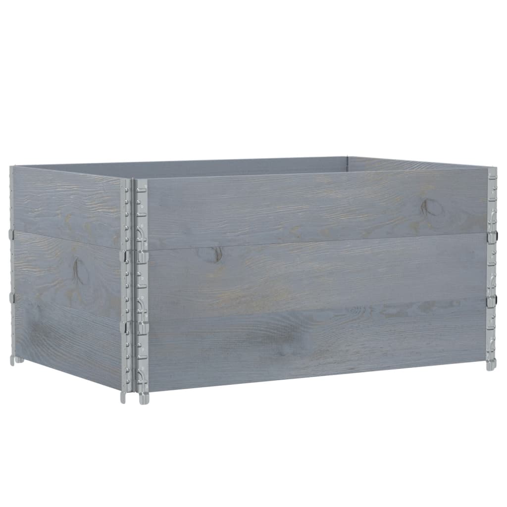 Vidaxl paletopzetranden 3 ks 120x80 cm pevná borovice šedá šedá
