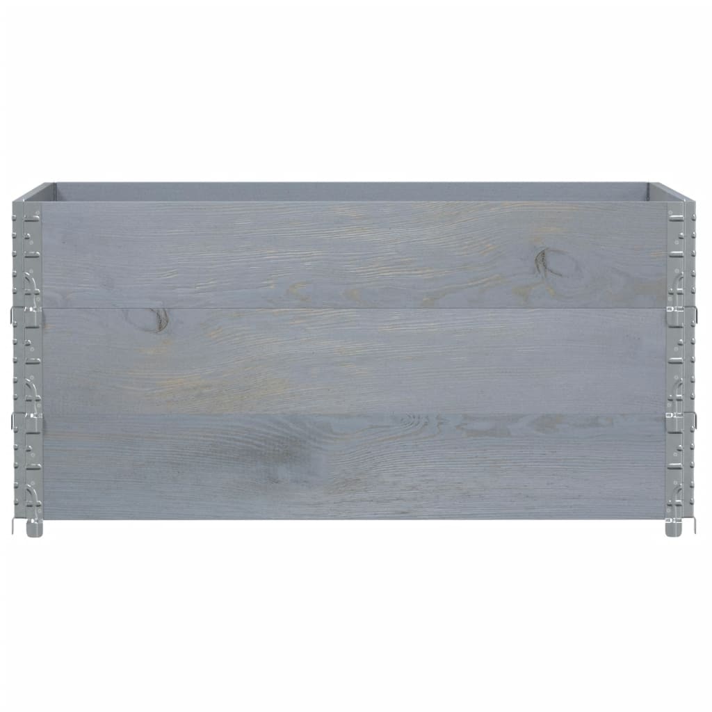 Vidaxl paletopzetranden 3 ks 120x80 cm pevná borovice šedá šedá