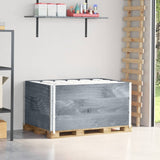 Vidaxl paletopzetranden 3 ks 120x80 cm pevná borovice šedá šedá