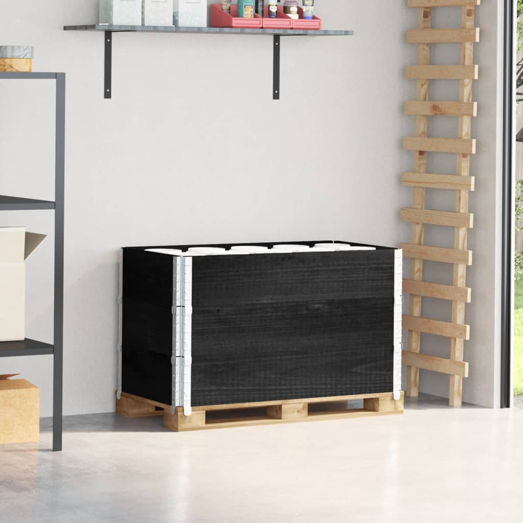 Vidaxl paletopzetranden 3 ks 100x50 cm pevná borovice černá černá černá