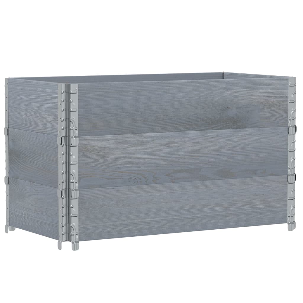 Vidaxl paletopzeTranden 3 ks 100x50 cm pevná borovice šedá