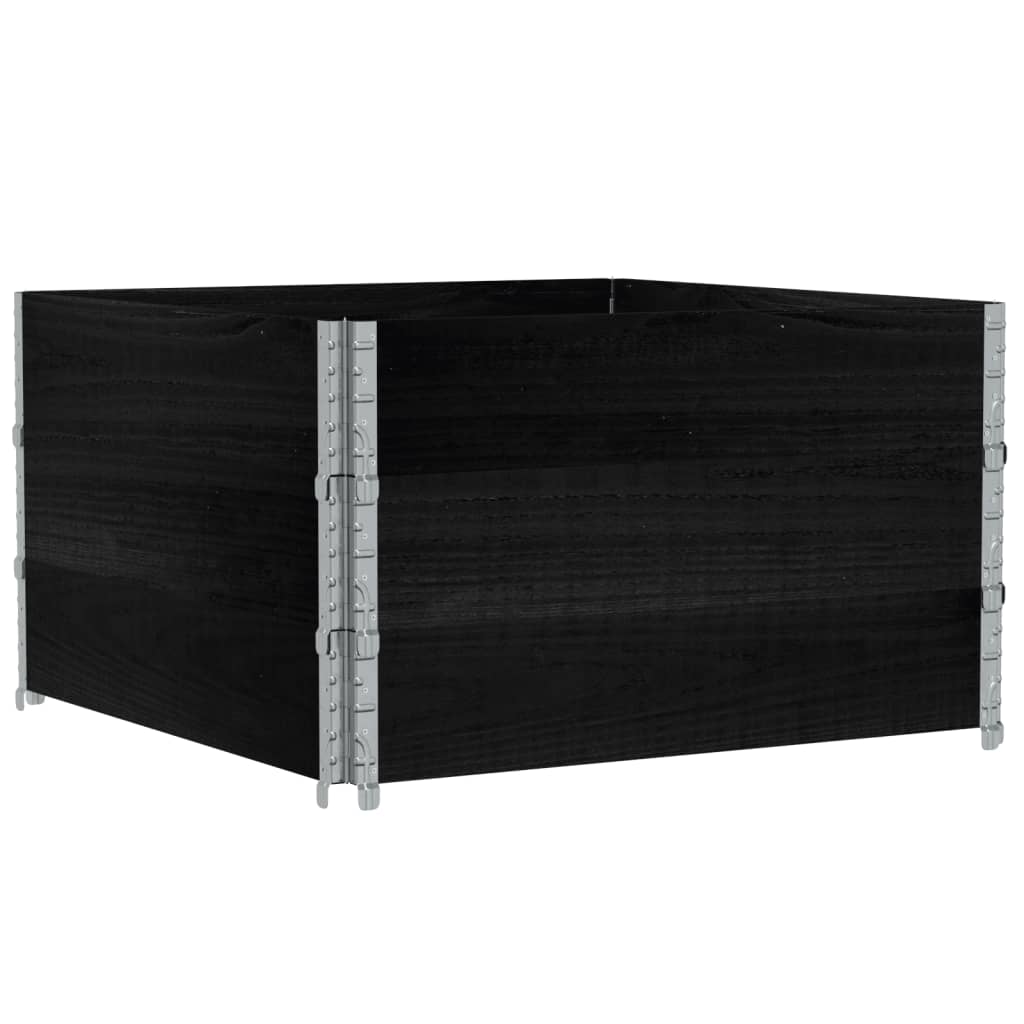 Vidaxl paletopzetranden 3 ks 100x100 cm pevná borovice černá borovice