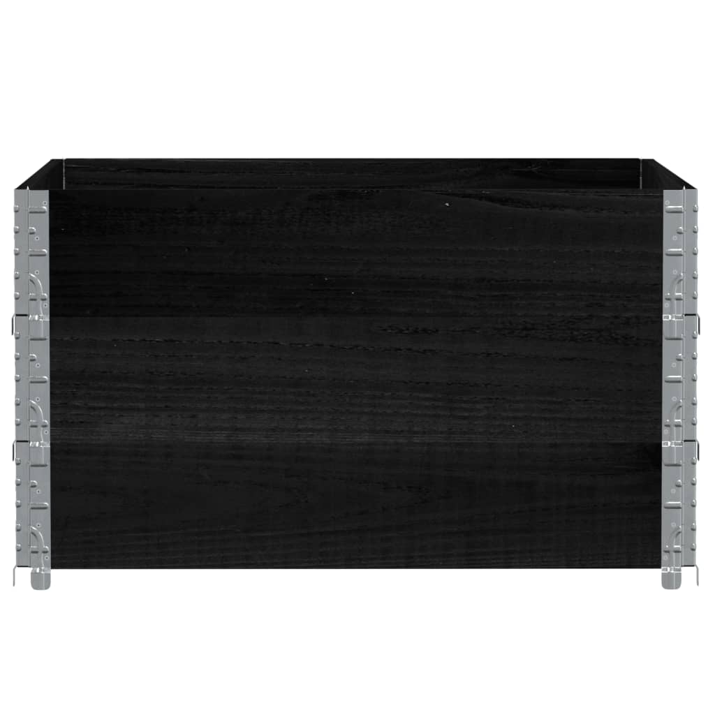 Vidaxl paletopzetranden 3 ks 100x100 cm pevná borovice černá borovice
