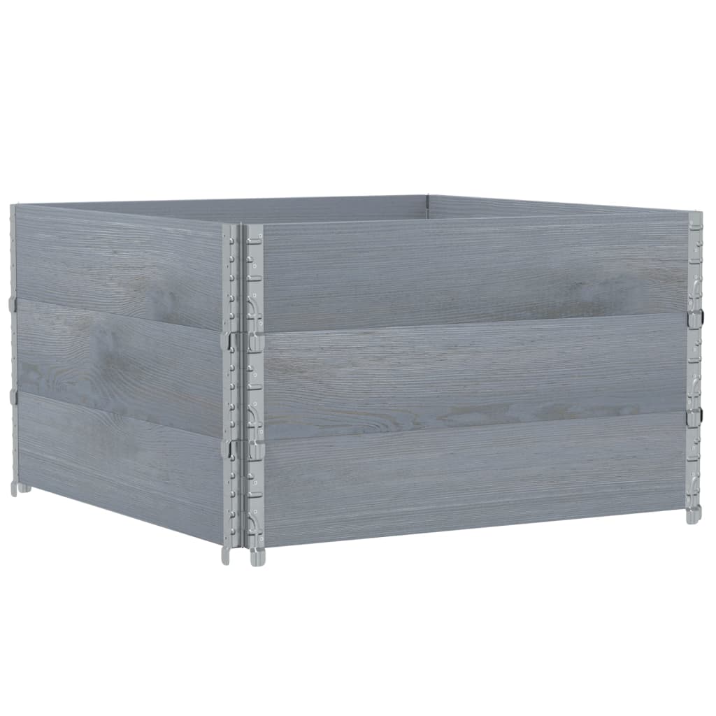 Vidaxl paletopzeTranden 3 ks 100x100 cm pevná borovice šedá