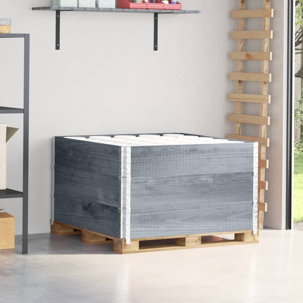 Vidaxl paletopzeTranden 3 ks 100x100 cm pevná borovice šedá