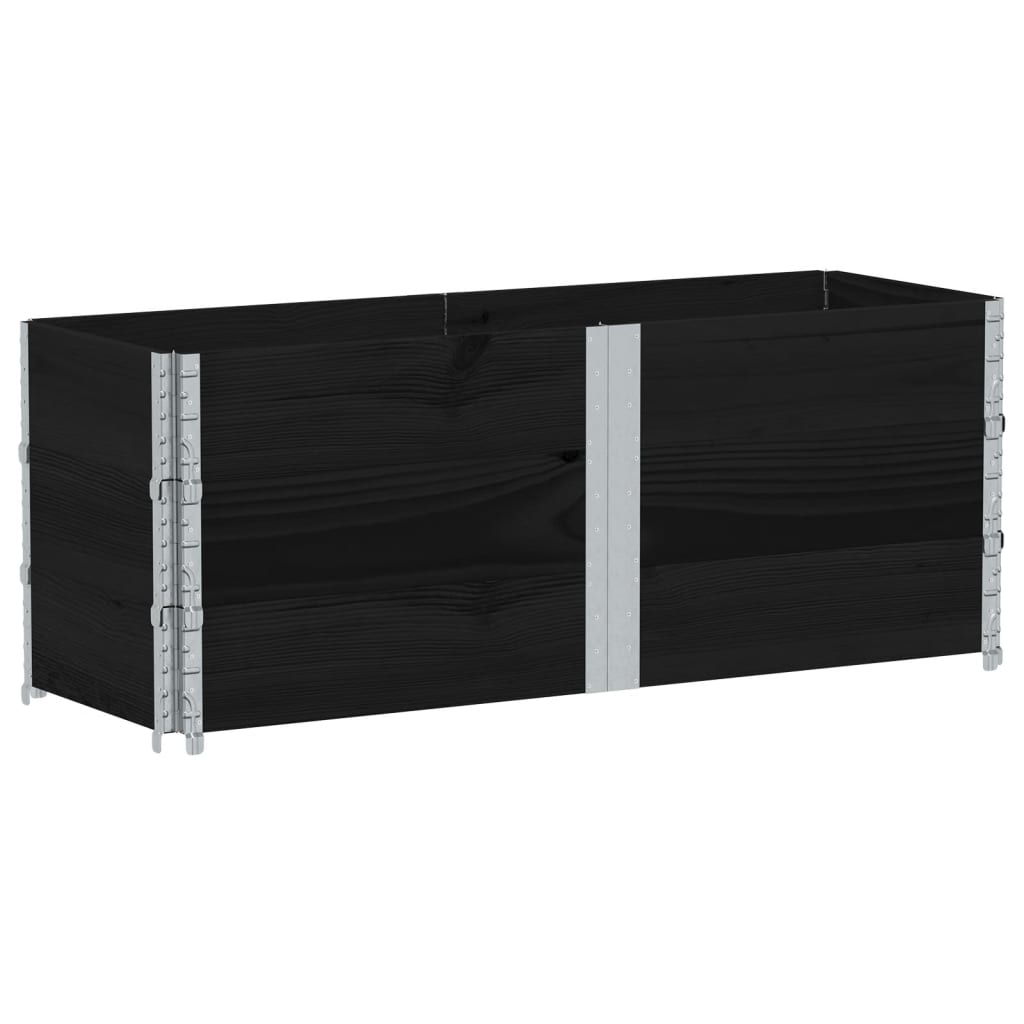 Vidaxl paletopzetranden 3 st 150x50 cm pevná borovice černá černá černá