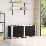 Vidaxl paletopzetranden 3 st 150x50 cm pevná borovice černá černá černá