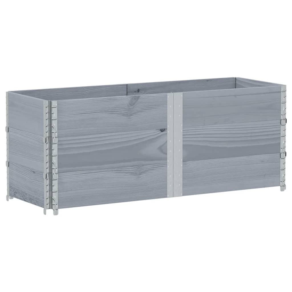 Vidaxl Palletopzetranden 3 st 150x50 cm Solid pine Gray