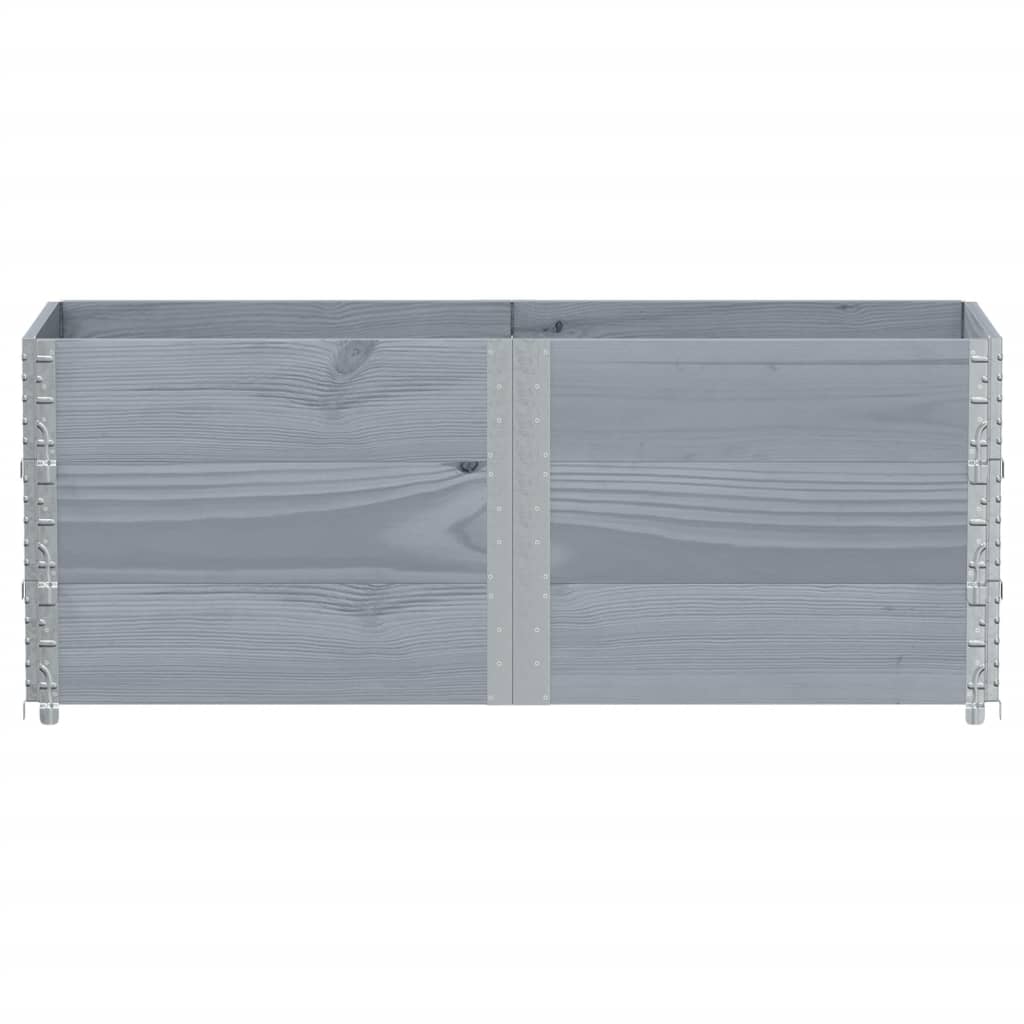 Vidaxl Palletopzetranden 3 st 150x50 cm Solid pine Gray