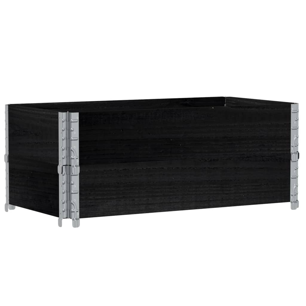 Vidaxl Planning Box 100x50 cm pevná borovice černá černá černá