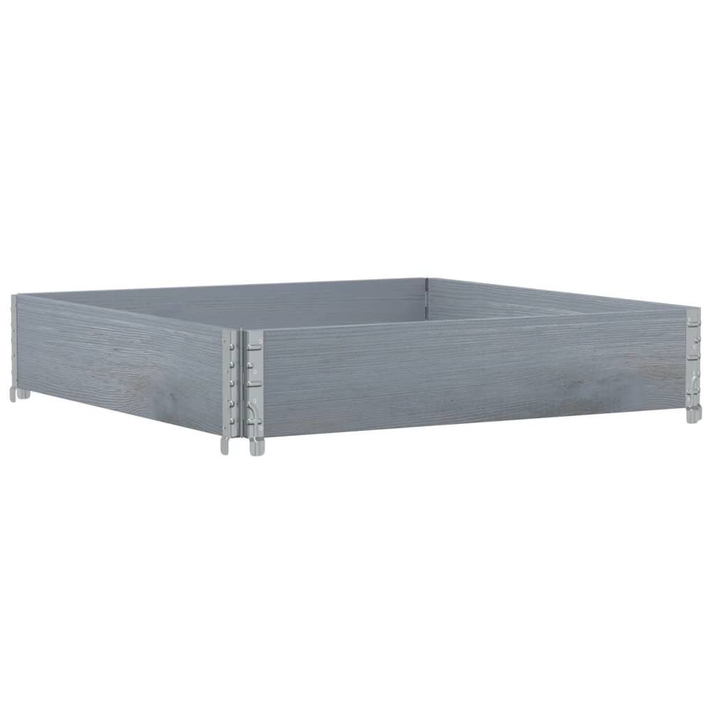 Plánovací box Vidaxl 100x100 cm pevná borovice šedá