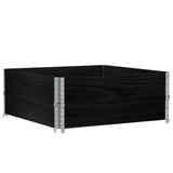 Vidaxl Planning Box 100x100 cm pevná borovice černá