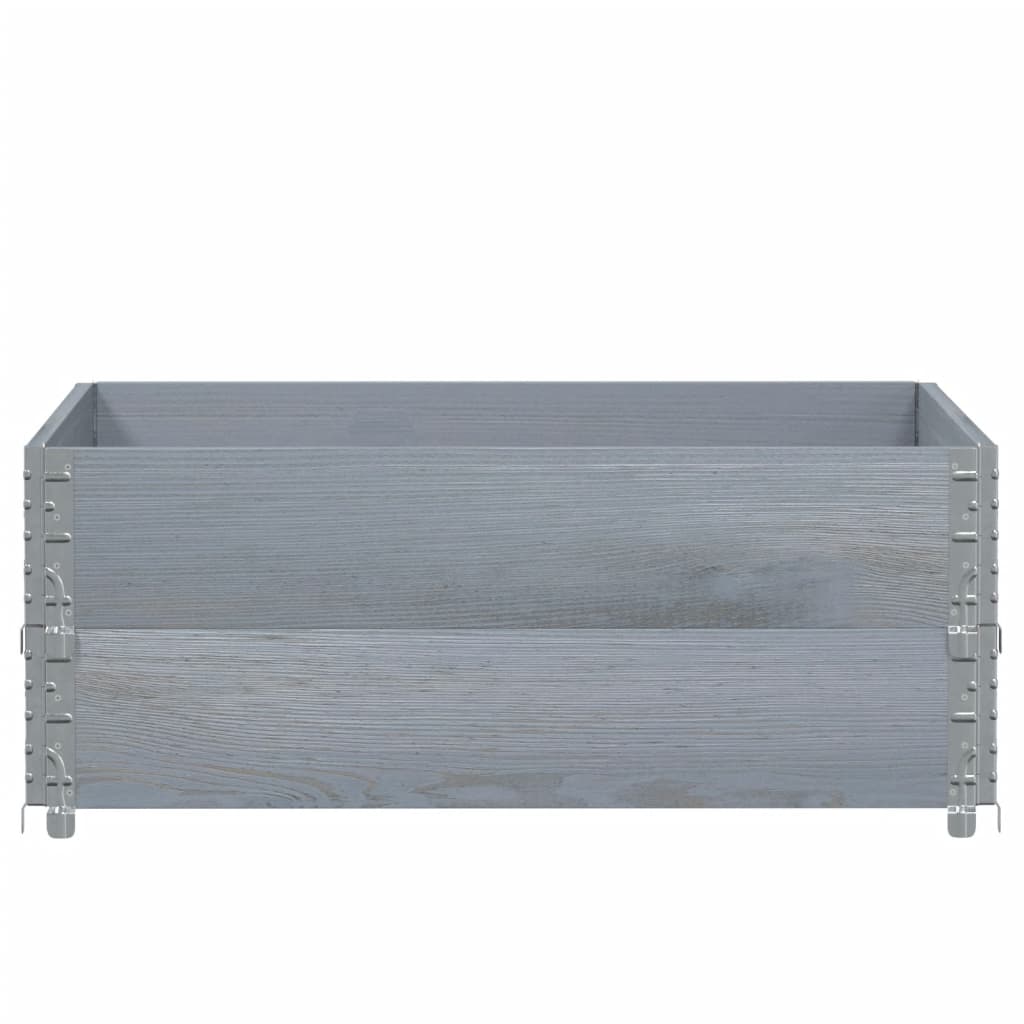 Plánovací box Vidaxl 100x100 cm pevná borovice šedá