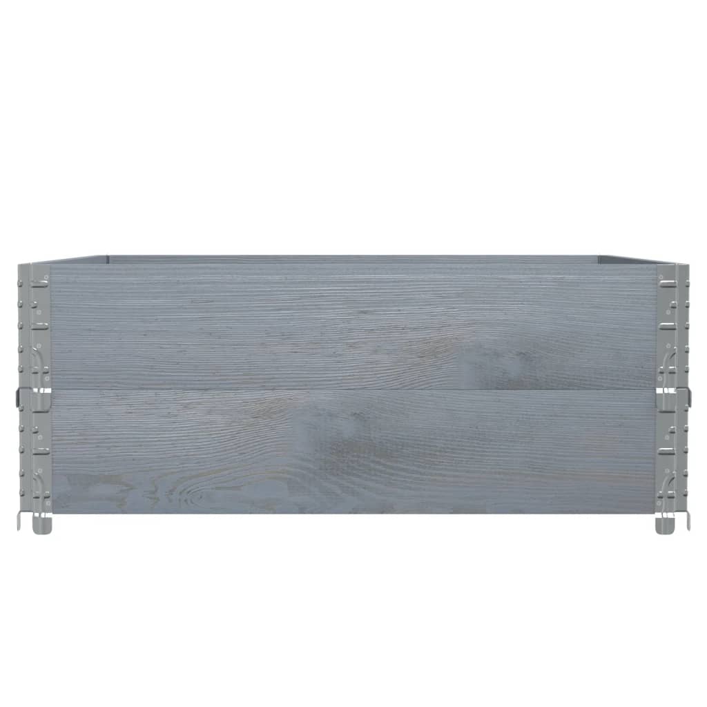 Plánovací box Vidaxl 100x100 cm pevná borovice šedá