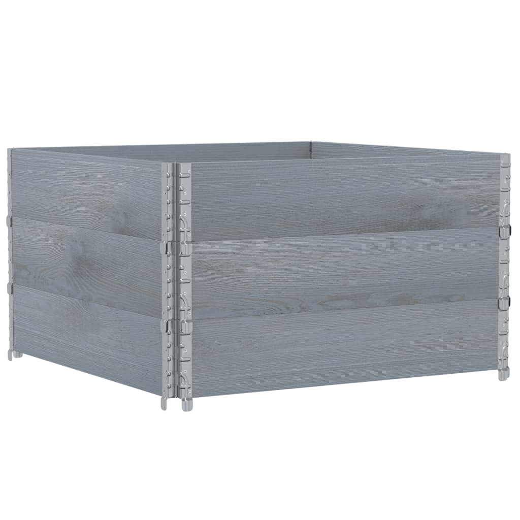 Plánovací box Vidaxl 100x100 cm pevná borovice šedá