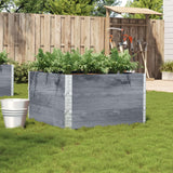 Plánovací box Vidaxl 100x100 cm pevná borovice šedá