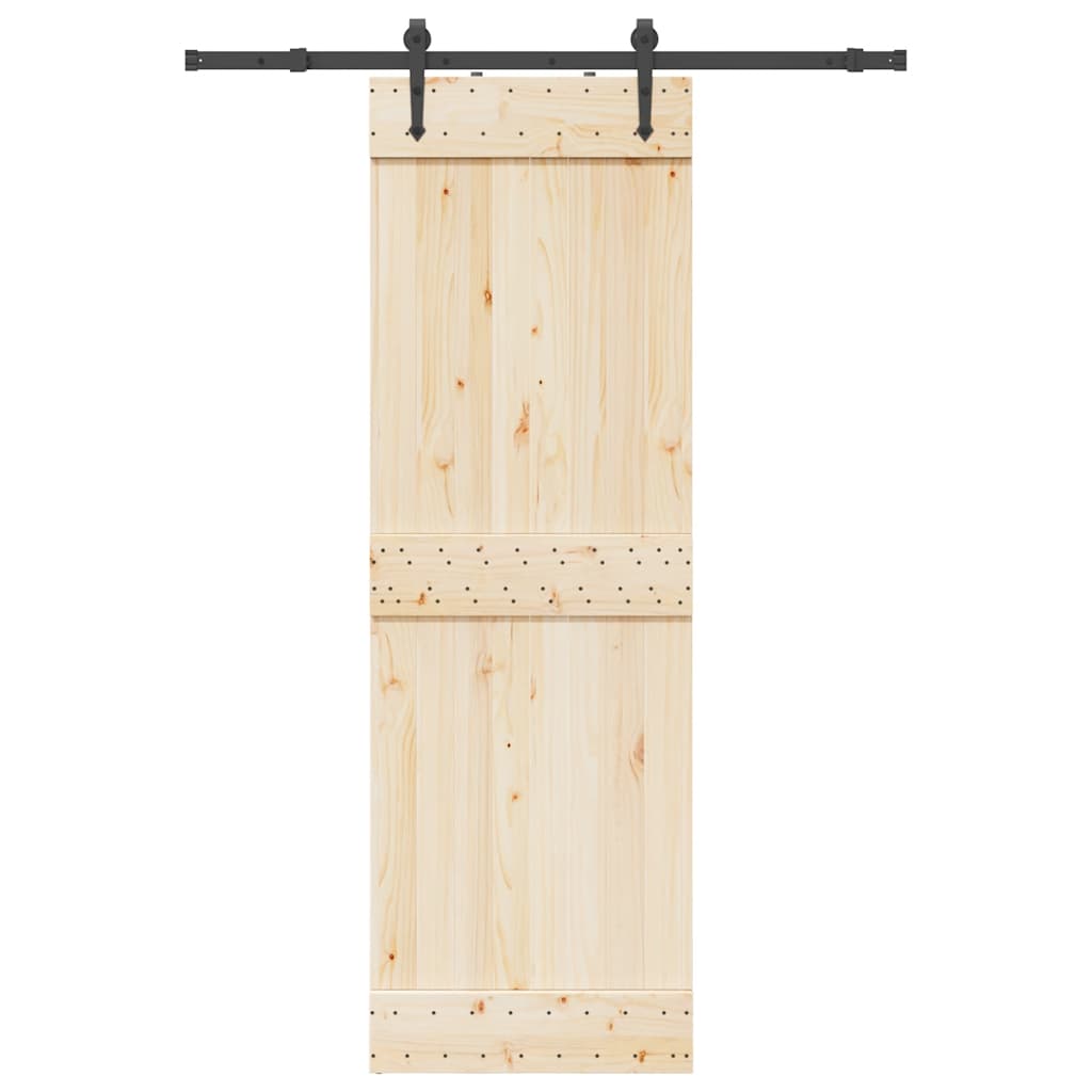 Pudełko vidaxl z częściami do drzwi przesuwnych 152,5 cm stalowa czarna