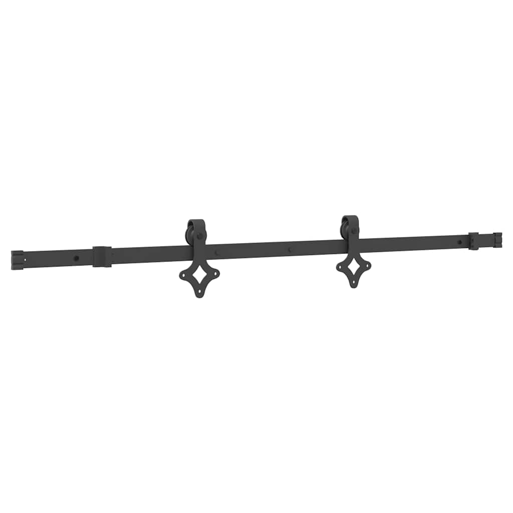 Vidaxl Box med dele til skydedør 152,5 cm stål sort