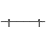 Vidaxl box with parts for sliding door 152 cm steel black